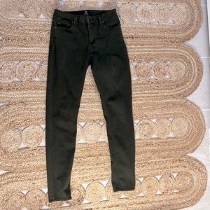 Just Black dark olive skinny jeans.